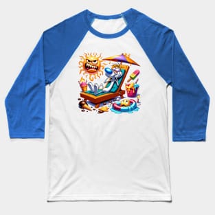 Summer Shenanigans: A Comically Deflated Summer Dream Baseball T-Shirt